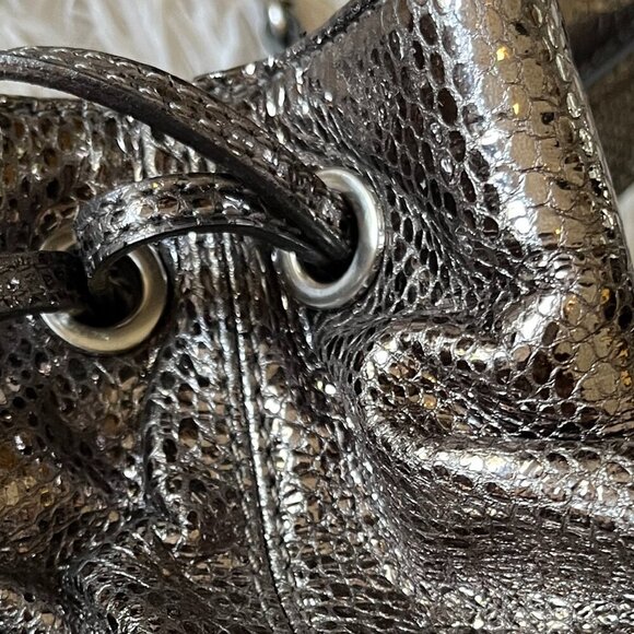 MICHAEL Michael Kors Metallic Satchel | Pewter | Pre-Owned - Picture 7 of 15
